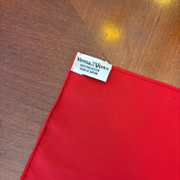 Red, Gray, and Brown Vintage Scarf Set  Veresa by Vera (red and gray) - Picture 2 of 11